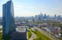 nance Brokerage-Share Market: Aerial shot, European Central Bank, Frankfurt