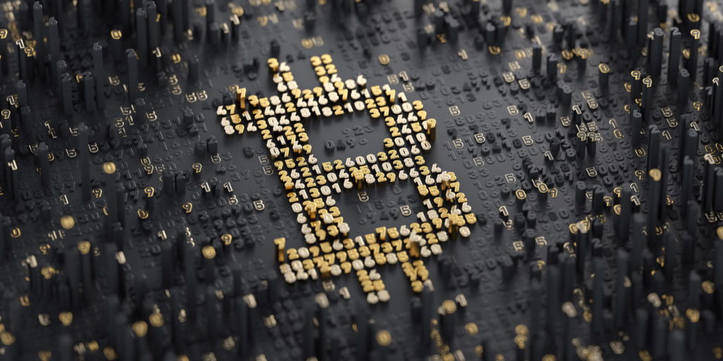 3d bitcoin logo