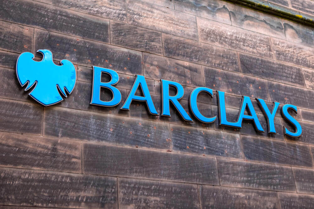 Investment Banks: The Barclays bank logo outside one of their branches