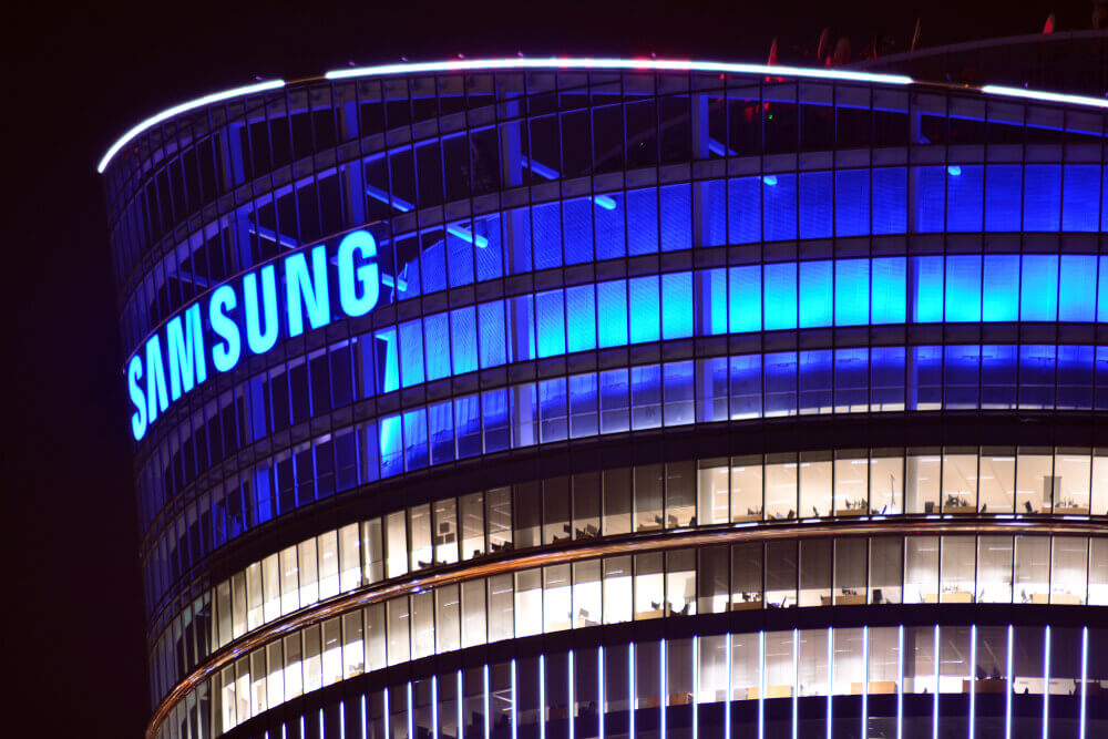 Samsung Display: Samsung Company signboard.