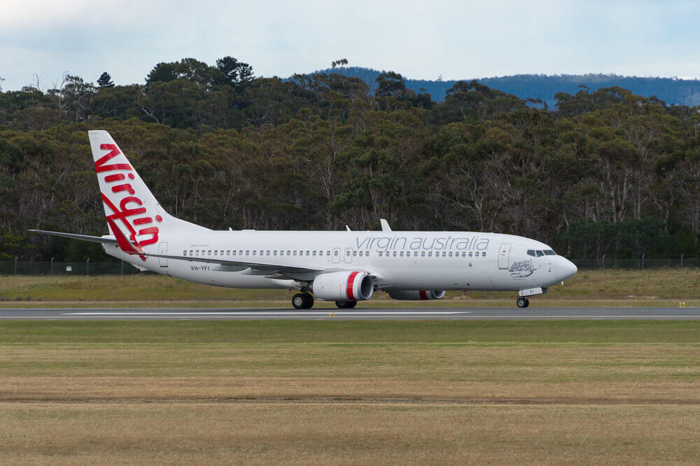 Virgin Australia: Image of a Virgin Australia passenger airliner.