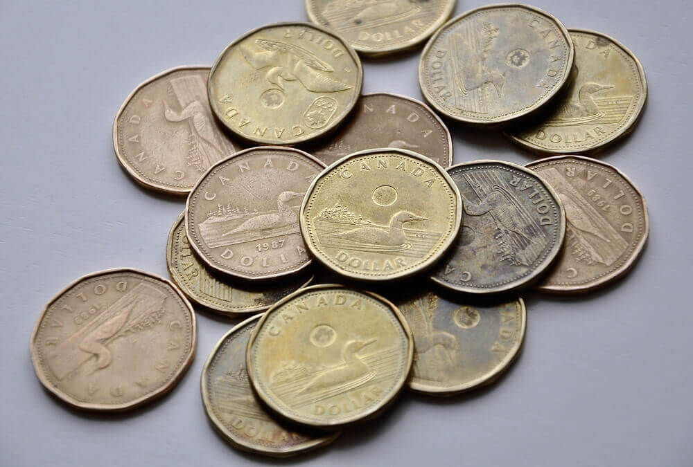 Canadian Loonie: Canadian loonies in the table.
