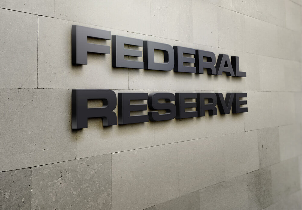American: A building signage 'Federal Reserve.'