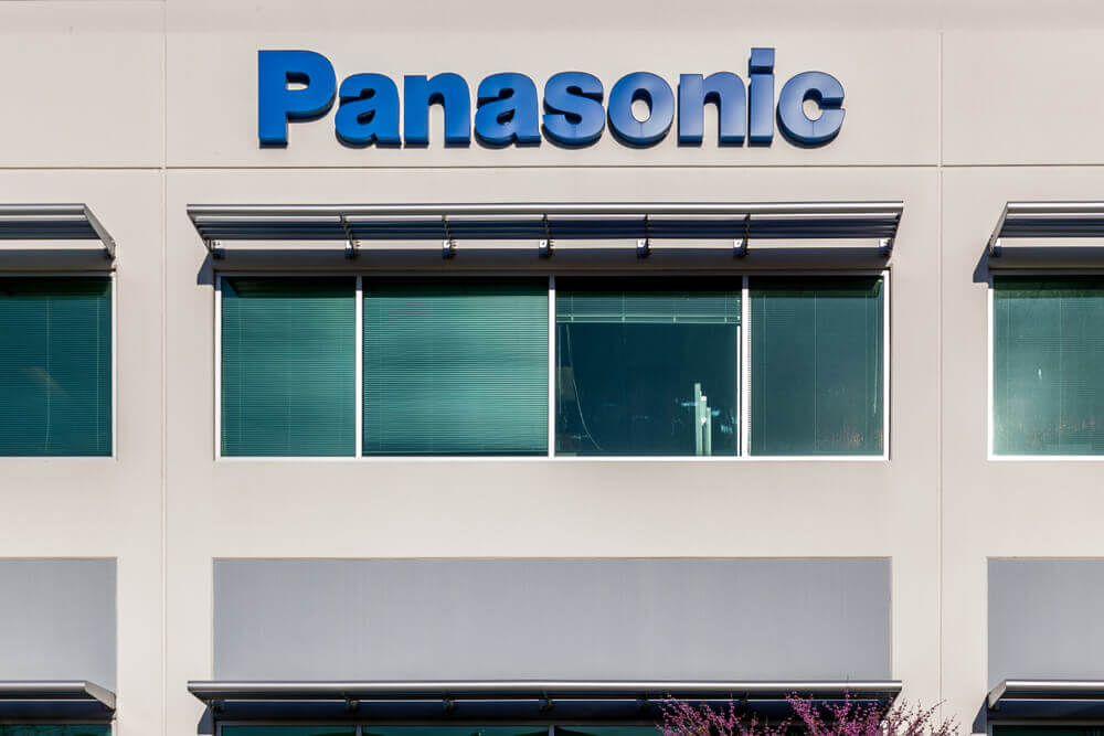 Panasonic: Sign of Panasonic on the office building.