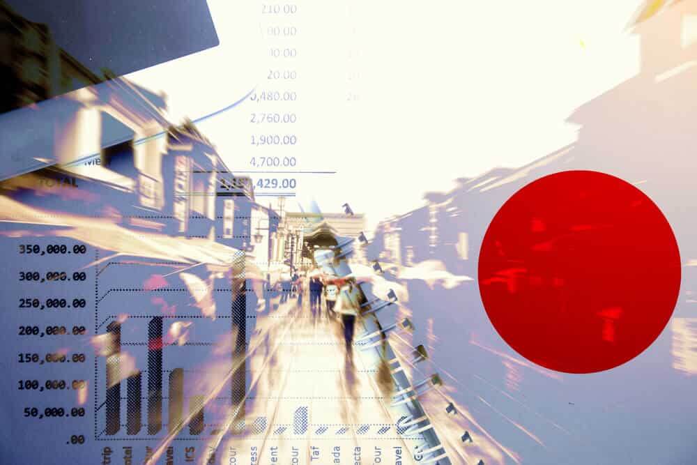 Japan business economy concept background.