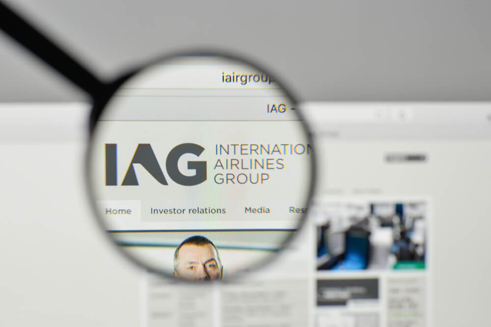  International Airlines Group: International Airlines Group logo on the website homepage.