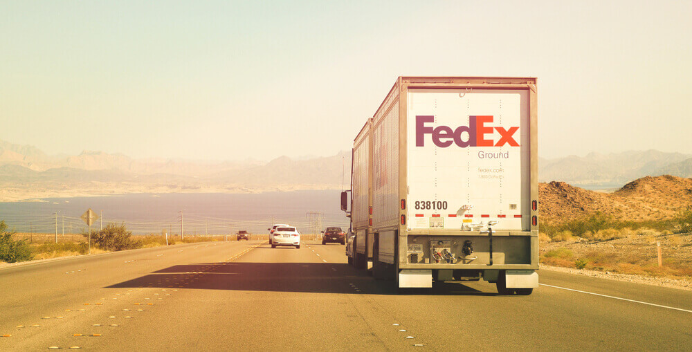 FedEx: FedEx delivery trucks.