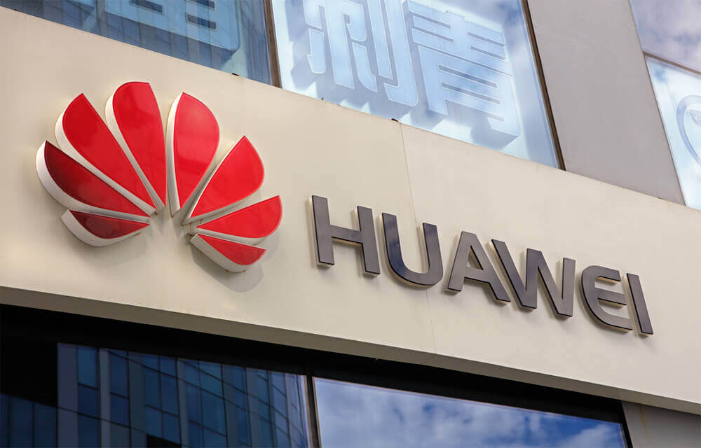 Huawei: Huawei sign.