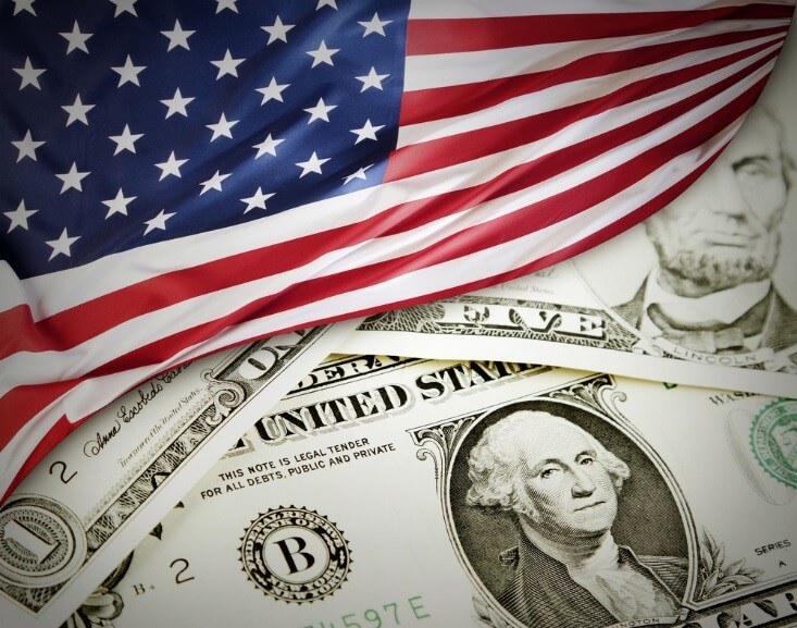 dollar and US flag – financeBrokerage