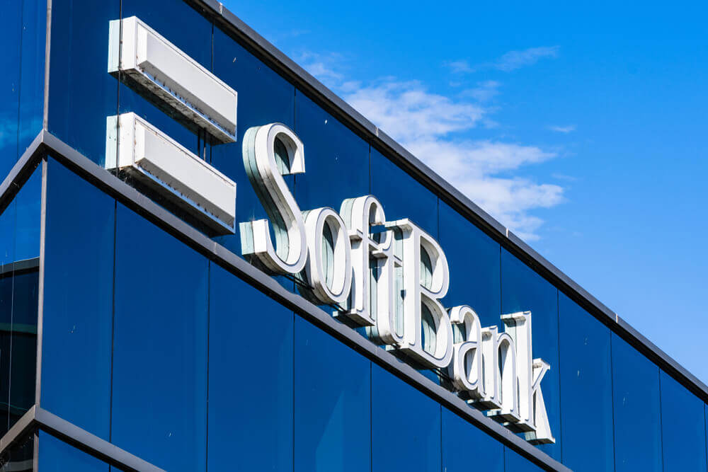 SoftBank sign at their headquarters.
