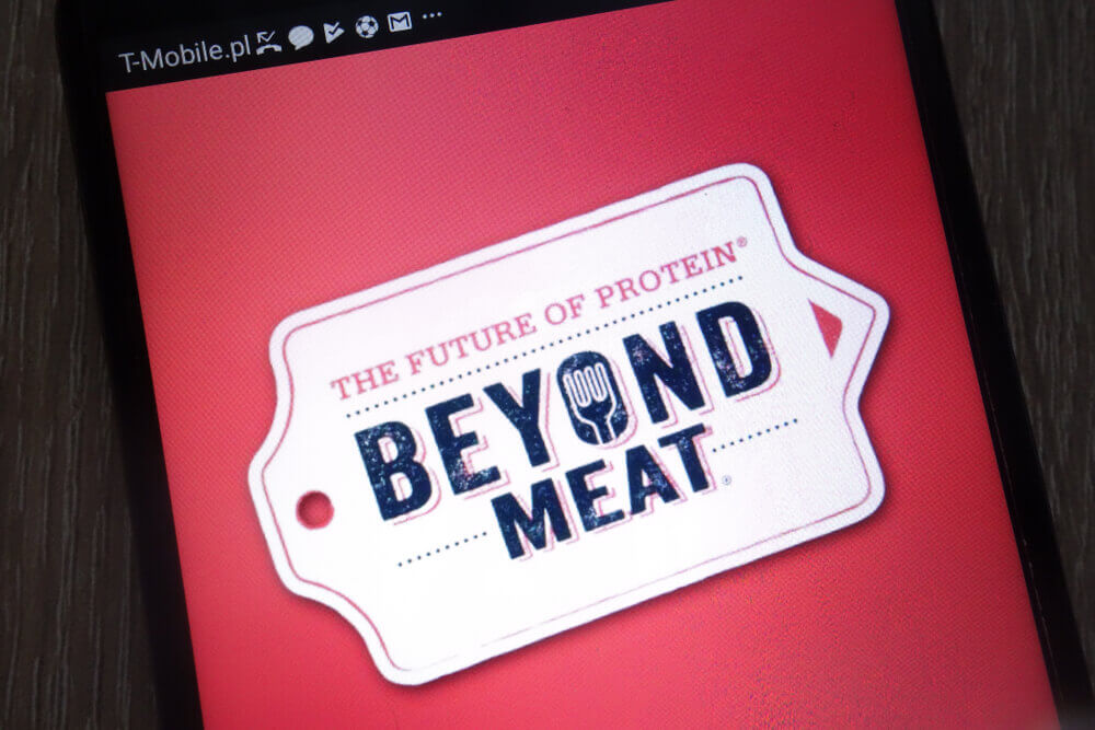 Beyond Meat logo displayed on a modern smartphone.