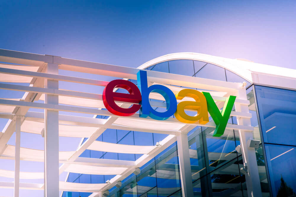 eBay's logo in headquarters campus.