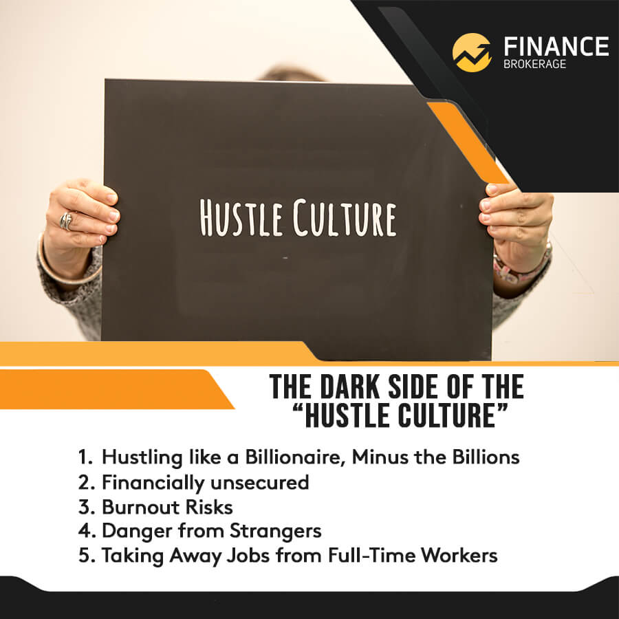 hustle culture side effects infographic