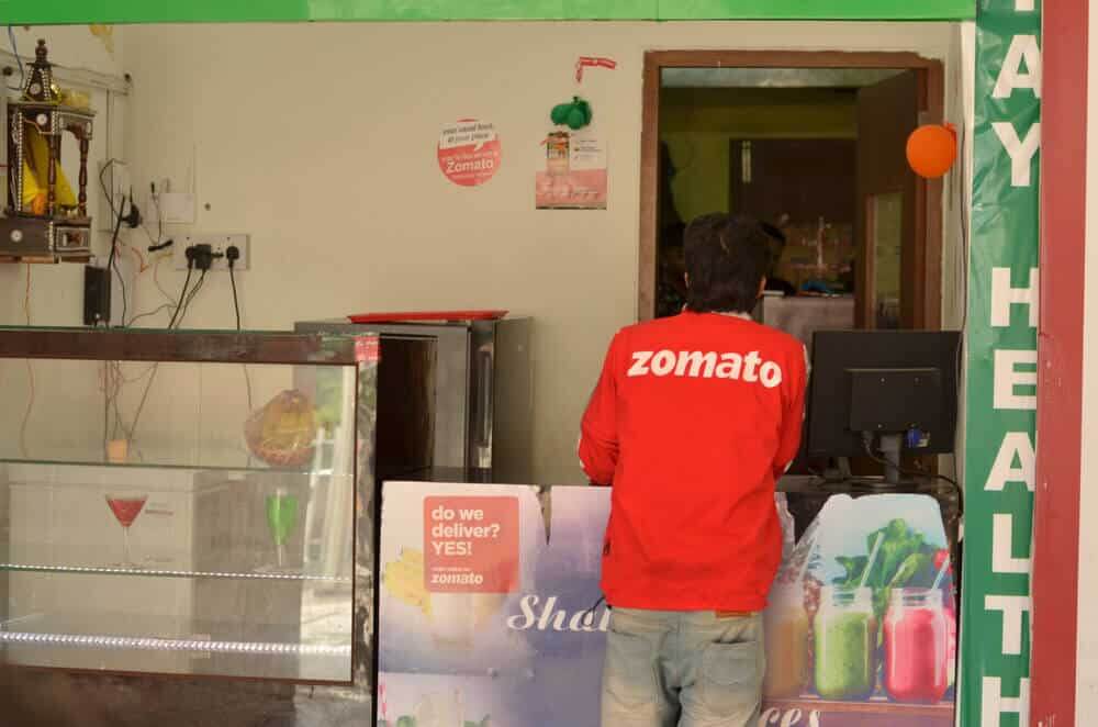 Food Delivery Boy picking order from a restaurant.