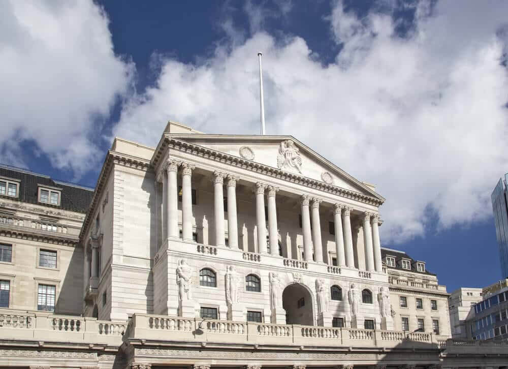 The Bank of England in London UK.