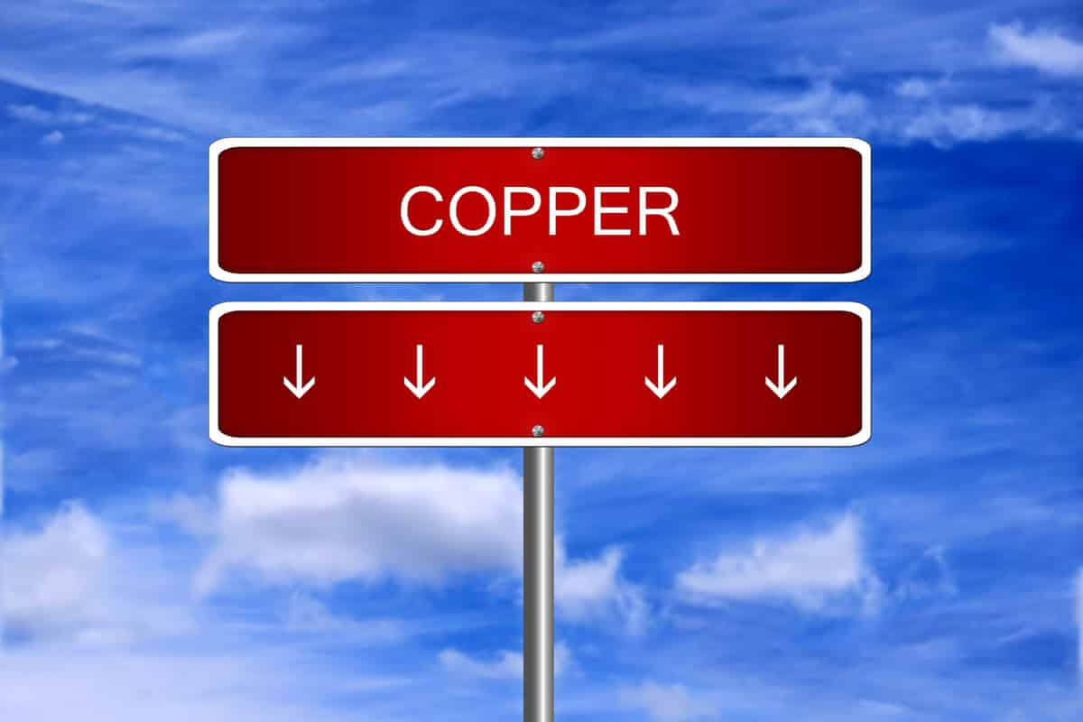 The price of Copper hit three-year lows after oil price plummets