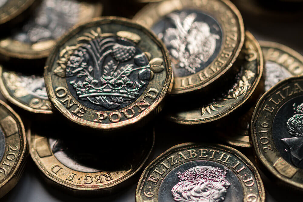 New British Pound Coins.