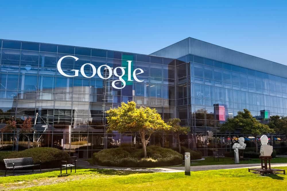 Exterior view of a Google headquarters building.