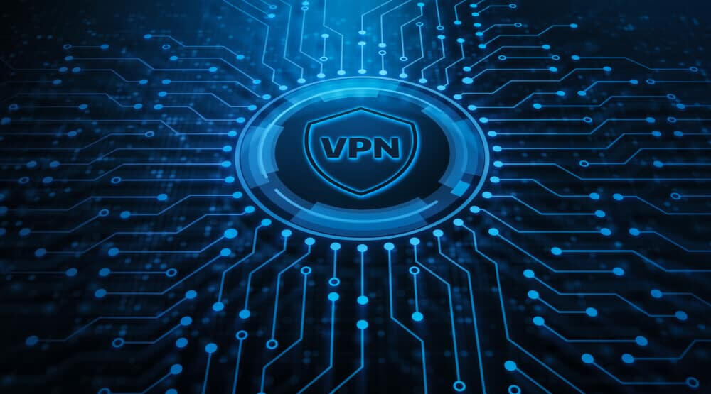 VPN network security internet privacy encryption concept.