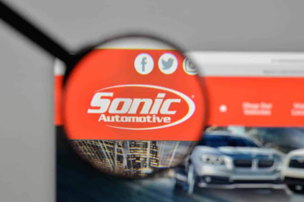 Sonic Automotive logo on the website homepage.
