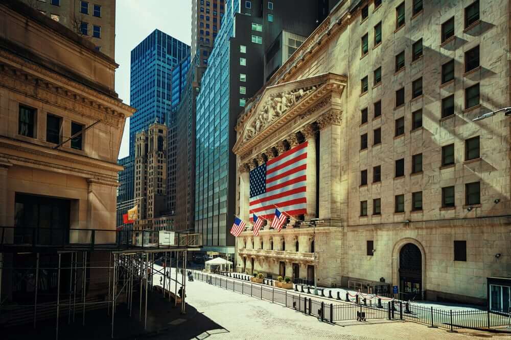 Empty Wall Street.