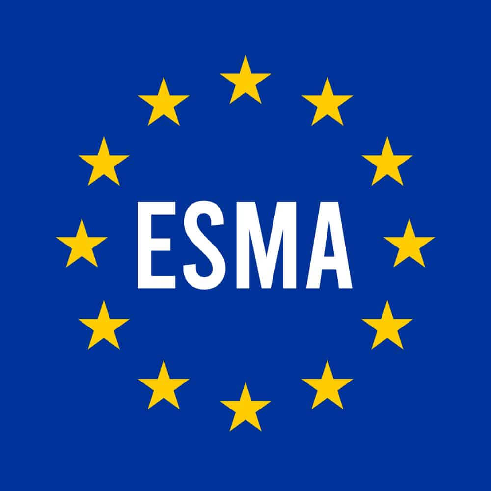 ESMA sign illustration with the European flag