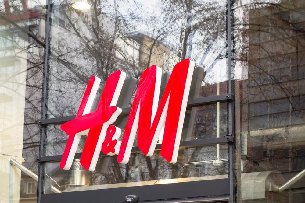 H&M store sign.