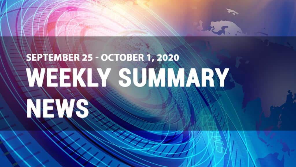 Weekly News Summary for September 25 to October 1, 2020 - Finance Brokerage