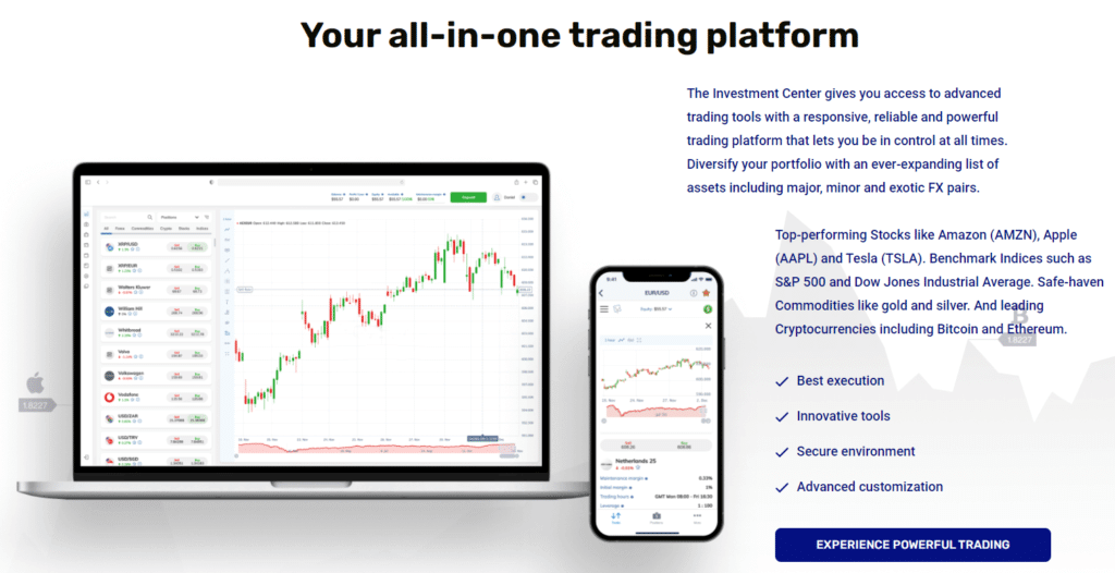 The Investment Center: trading platform