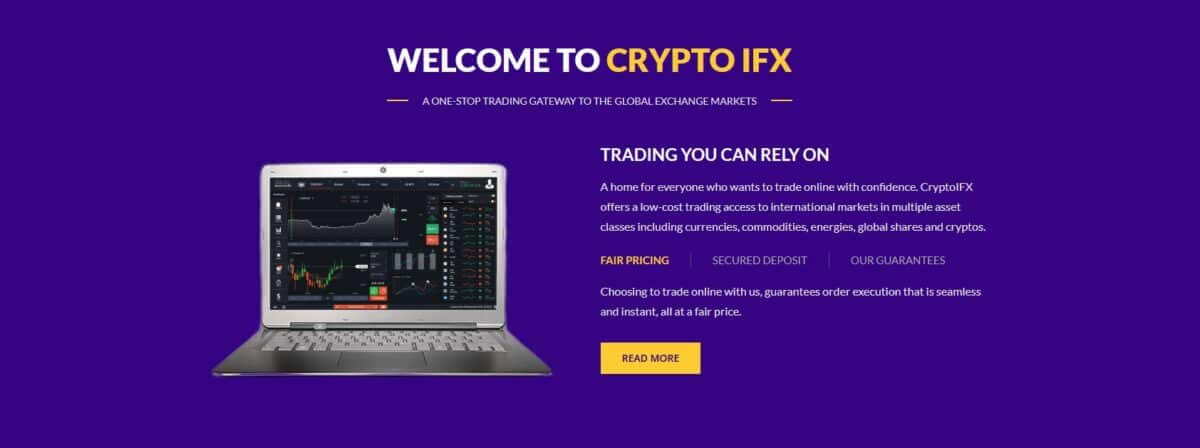 Welcome to Crypto IFX: TRADING YOU CAN RELY ON A home for everyone who wants to trade online with confidence. CryptoIFX offers a low-cost trading access to international markets in multiple asset classes including currencies, commodities, energies, global shares and cryptos.