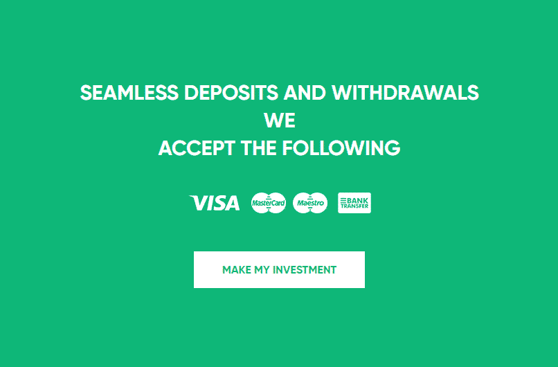 semless deposits and withdrawals we accept the following