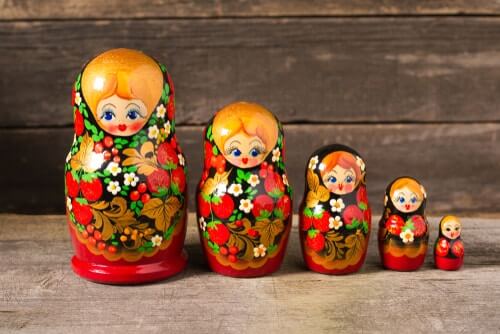 Matryoshka. Russian folk toys.