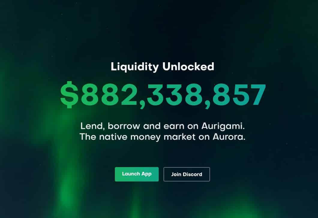 Aurigami: Liquidity Unlocked $882,332,739 Lend, borrow and earn on Aurigami. The native money market on Aurora.