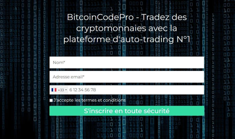 BitcoinCodePro - Tradez des cryptomonnaies avec la plateforme d'auto-trading N°1