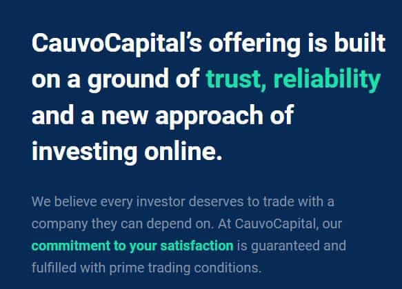 cauvocapital's offering is built on a ground of trust, reliability and a new approach of investing online