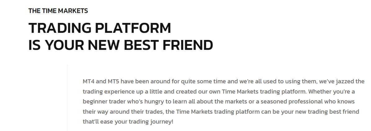 Time Markets’ Trading Platform