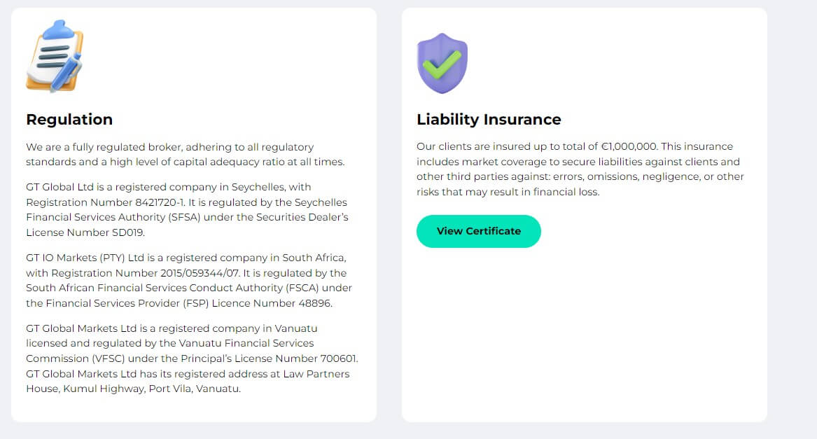 Regulation and Insurance at FXGT.com